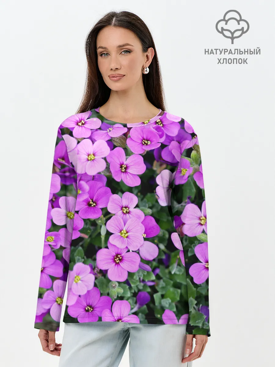 Лонгслив женский. Хлопок / Весна