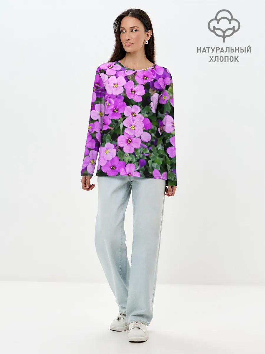 Лонгслив женский. Хлопок / Весна