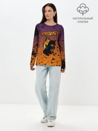 Лонгслив женский. Хлопок / THE PRODIGY | ПРОДИДЖИ