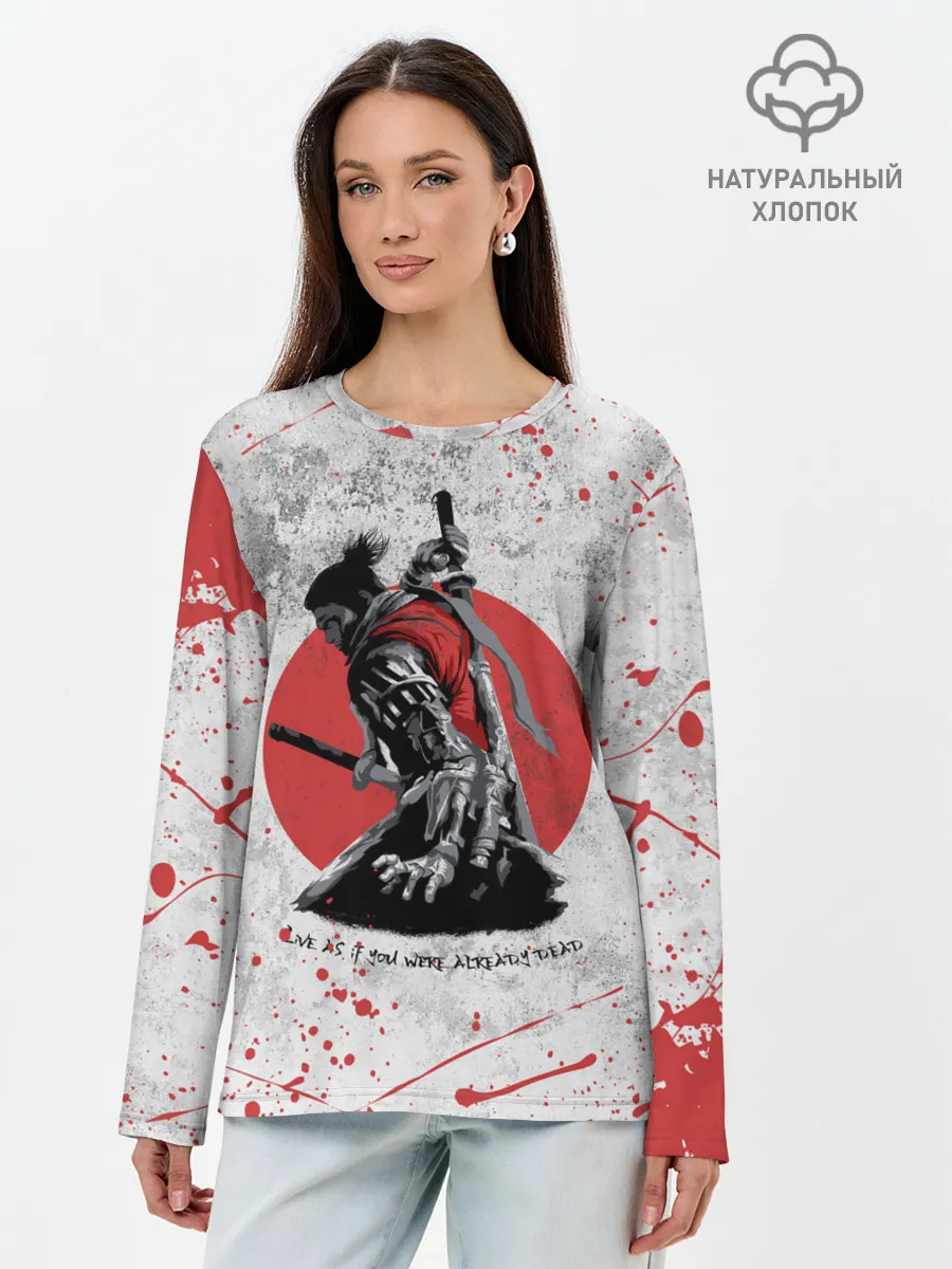 Лонгслив женский. Хлопок / SEKIRO SHADOW DIE TWICE