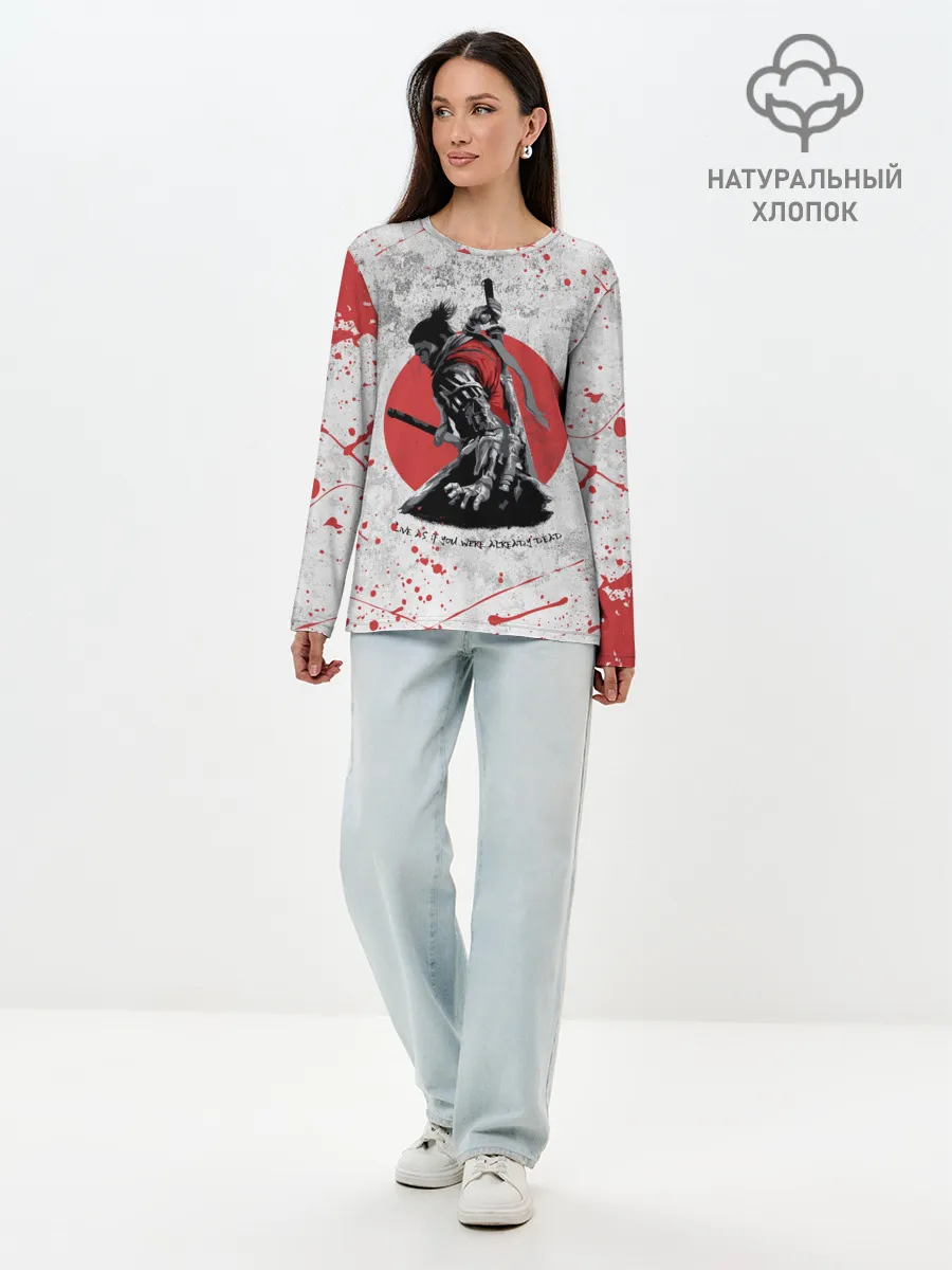 Лонгслив женский. Хлопок / SEKIRO SHADOW DIE TWICE