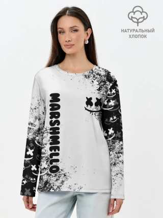 Лонгслив женский. Хлопок / Marshmello