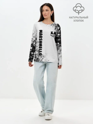 Лонгслив женский. Хлопок / Marshmello