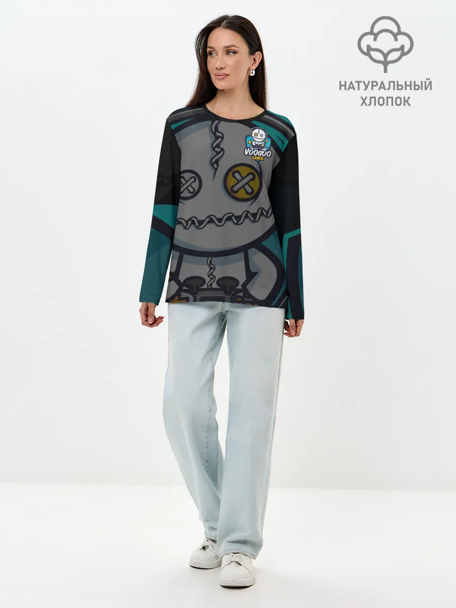 Лонгслив женский. Хлопок / Форма Voodoo Gamer