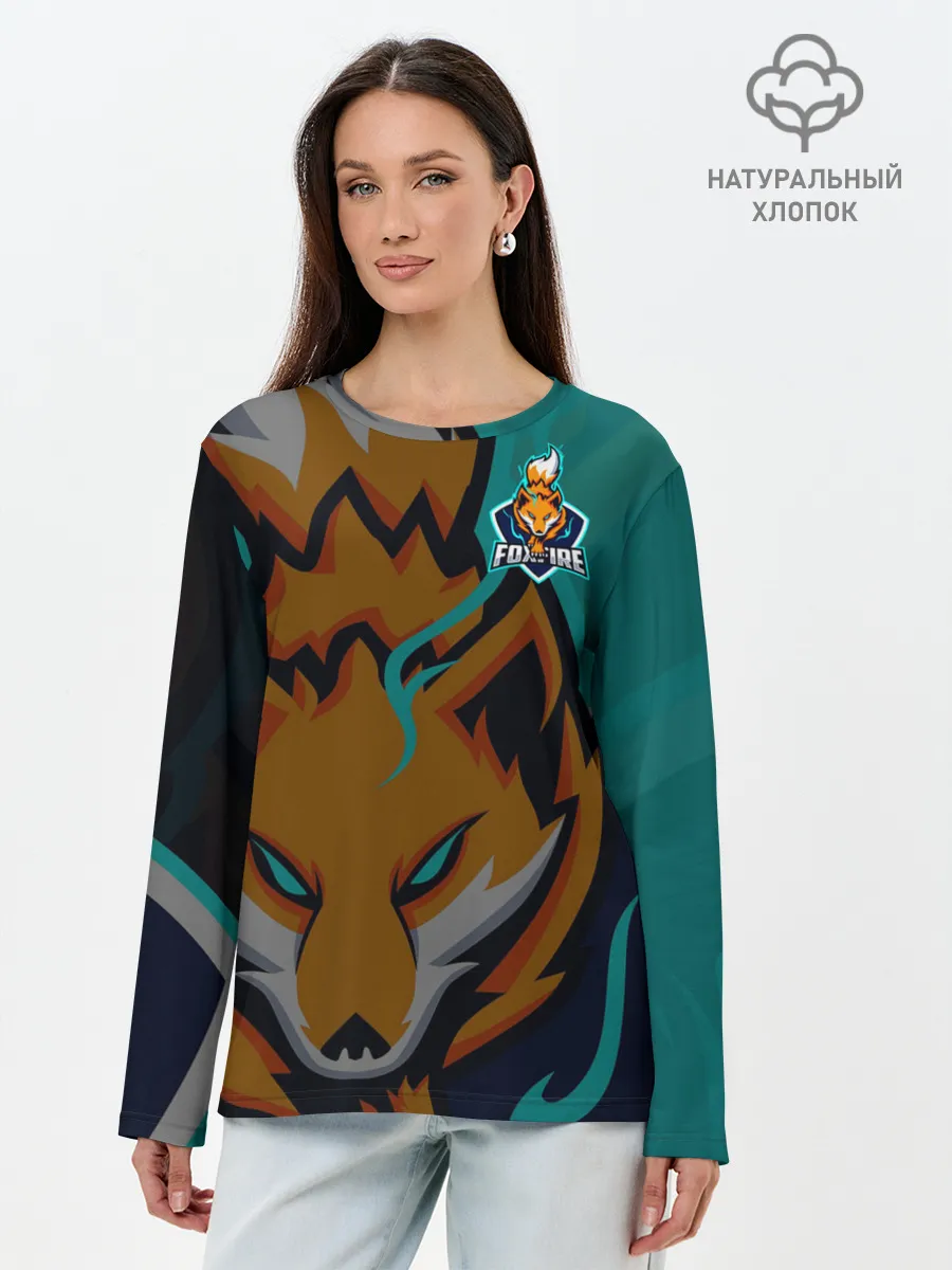 Лонгслив женский. Хлопок / Форма Foxfire