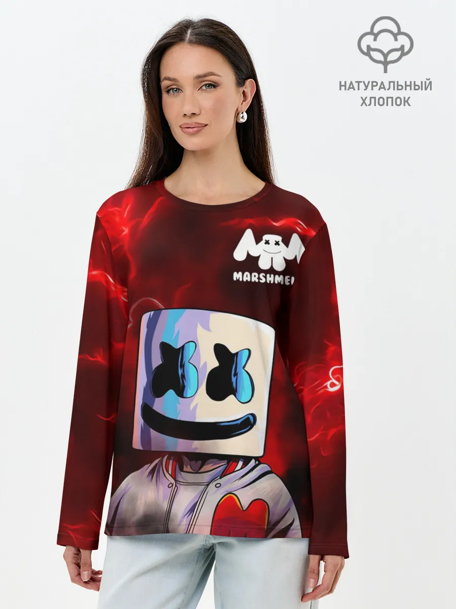 Лонгслив женский. Хлопок / MARSHMELLO