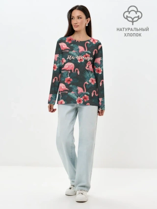 Лонгслив женский. Хлопок / Flamingo