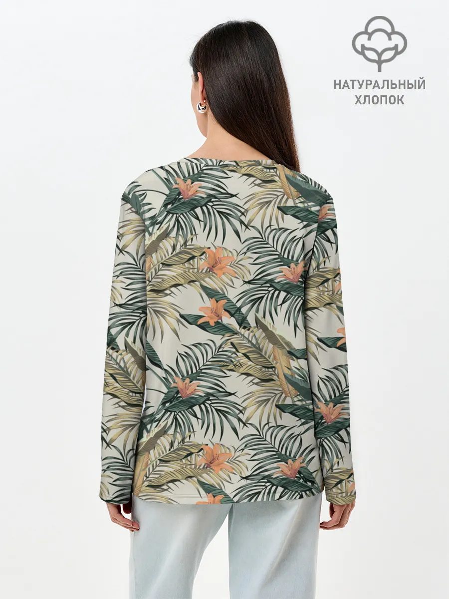 Лонгслив женский. Хлопок / Live laugh love