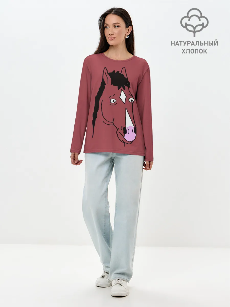 Лонгслив женский. Хлопок / BoJack Horseman