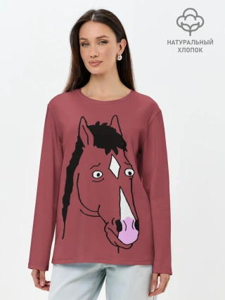 Лонгслив женский. Хлопок / BoJack Horseman