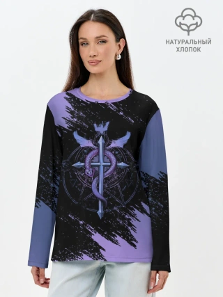 Лонгслив женский. Хлопок / Стальной алхимик | Fullmetal Alchemist