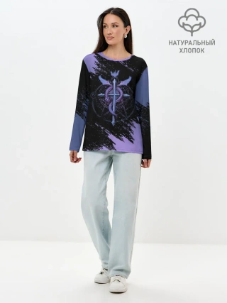 Лонгслив женский. Хлопок / Стальной алхимик | Fullmetal Alchemist