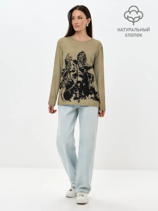 Лонгслив женский. Хлопок / Ink Inui