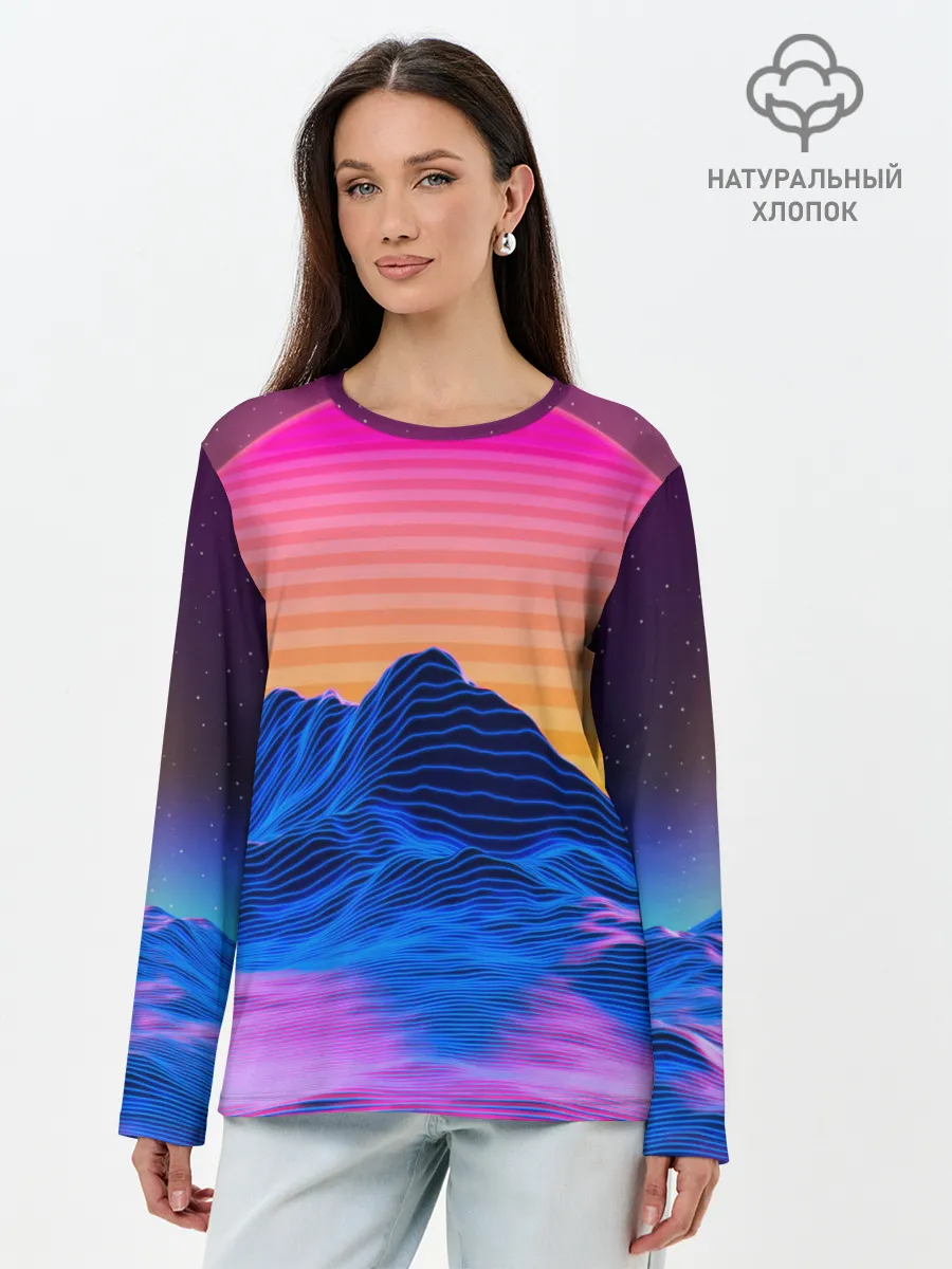 Лонгслив женский. Хлопок / RETRO NEON