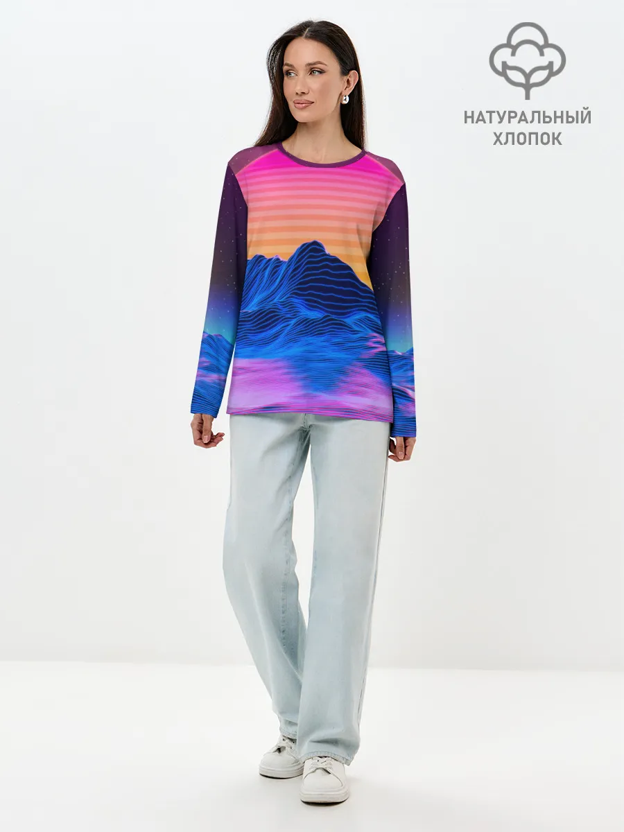 Лонгслив женский. Хлопок / RETRO NEON