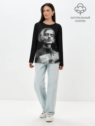 Лонгслив женский. Хлопок / ПОШЛАЯ МОЛЛИ