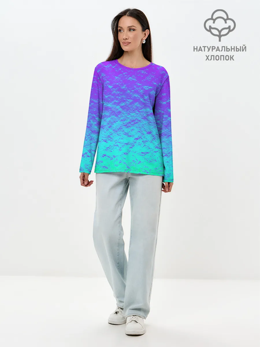 Лонгслив женский. Хлопок / ПЕРЛАМУТР