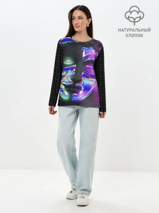 Лонгслив женский. Хлопок / Chrome Effect