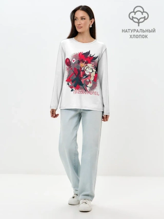 Лонгслив женский. Хлопок / Hazbin Hotel