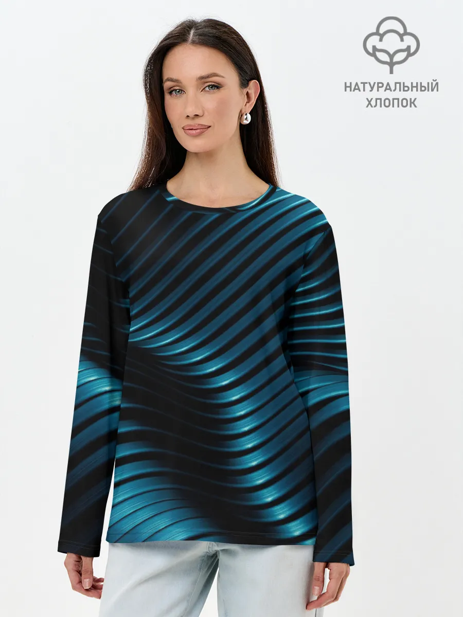Лонгслив женский. Хлопок / Плавность,