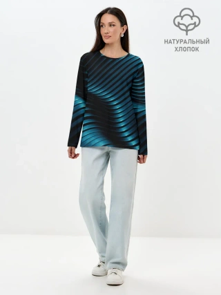 Лонгслив женский. Хлопок / Плавность,