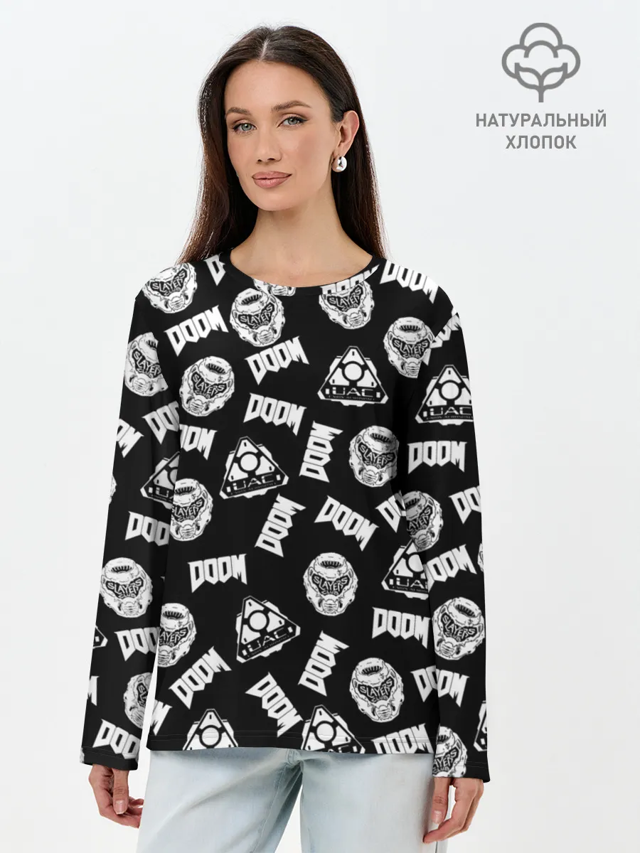 Лонгслив женский. Хлопок / Doom Eternal