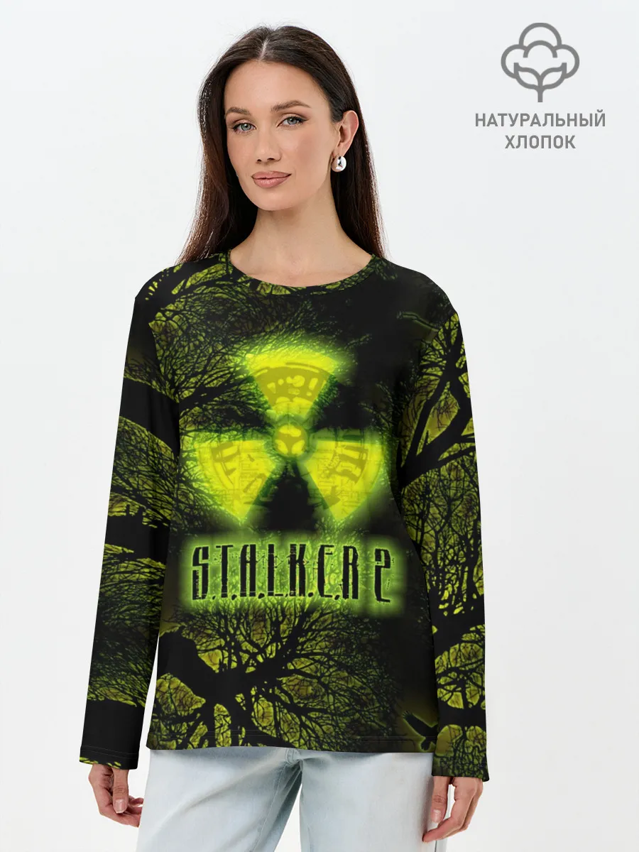 Лонгслив женский. Хлопок / сталкер