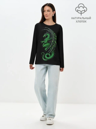 Лонгслив женский. Хлопок / Green Dragon