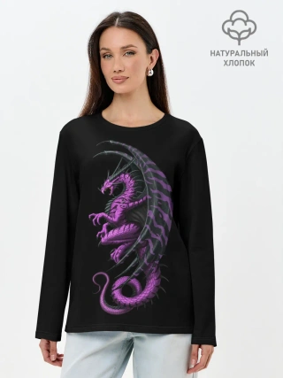 Лонгслив женский. Хлопок / Purple Dragon
