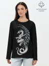 Лонгслив женский. Хлопок / White Dragon