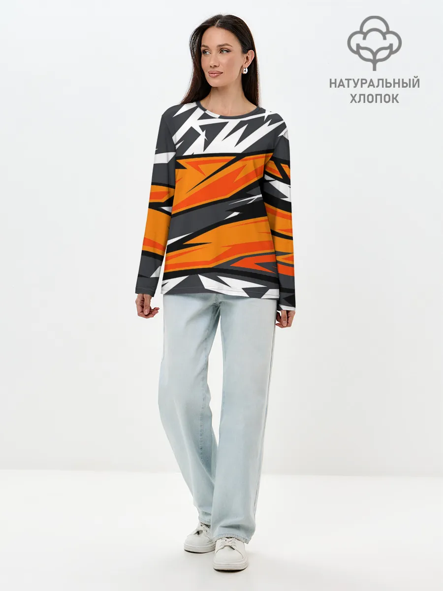 Лонгслив женский. Хлопок / corner camouflage