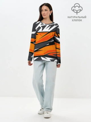 Лонгслив женский. Хлопок / corner camouflage