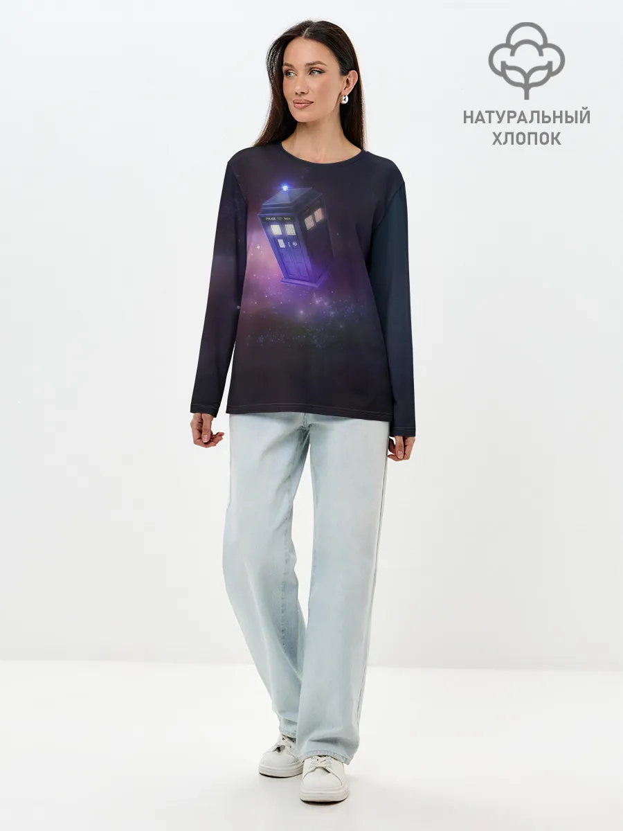 Лонгслив женский. Хлопок / TARDIS