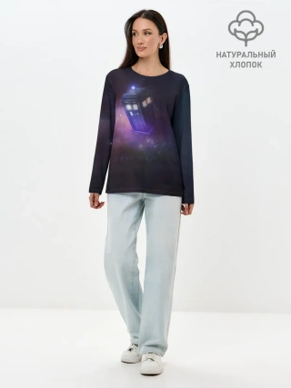 Лонгслив женский. Хлопок / TARDIS