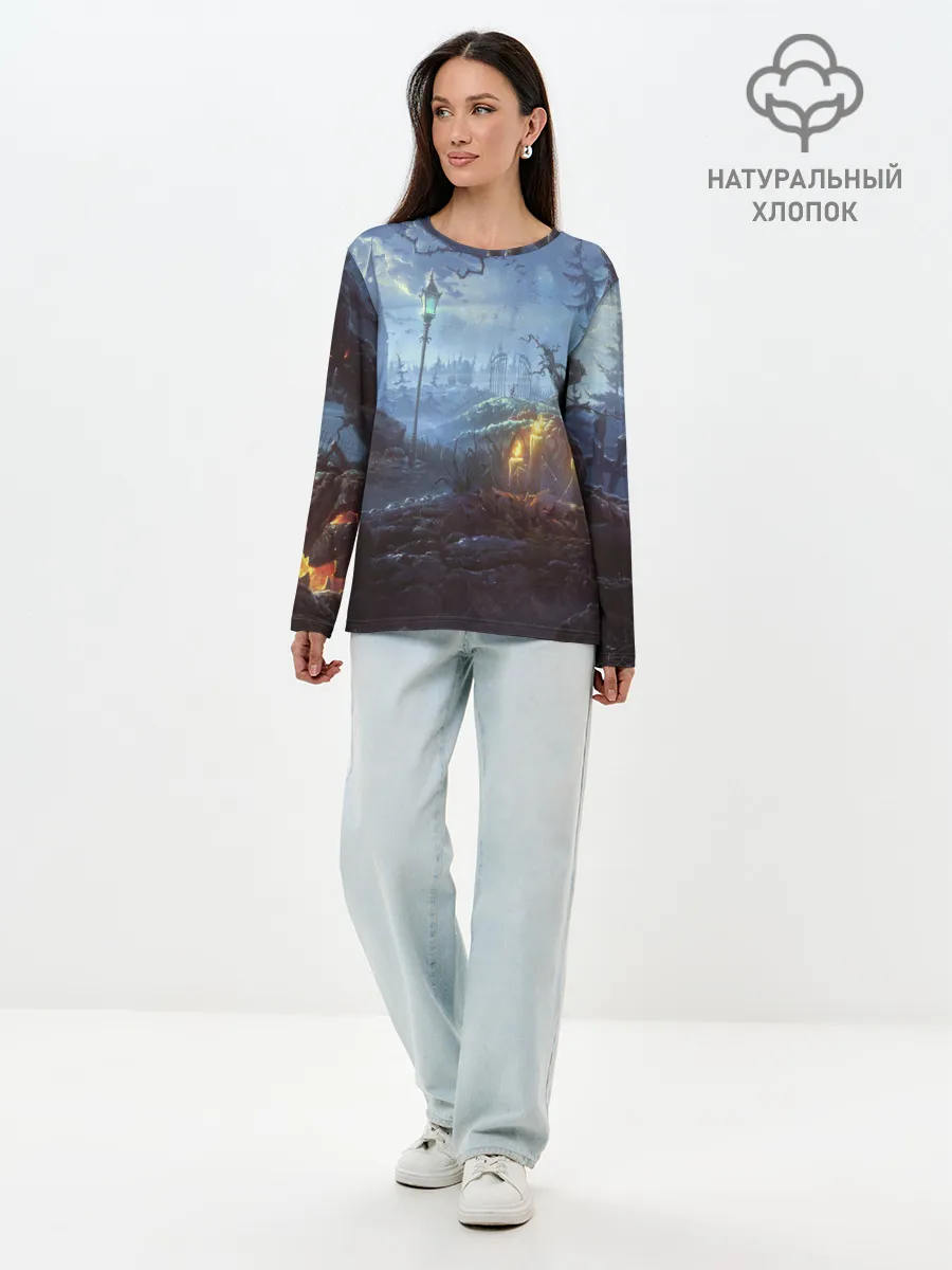 Лонгслив женский. Хлопок / Halloween