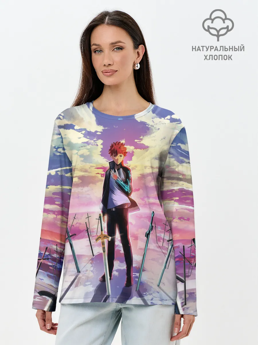 Лонгслив женский. Хлопок / Emiya Shirou