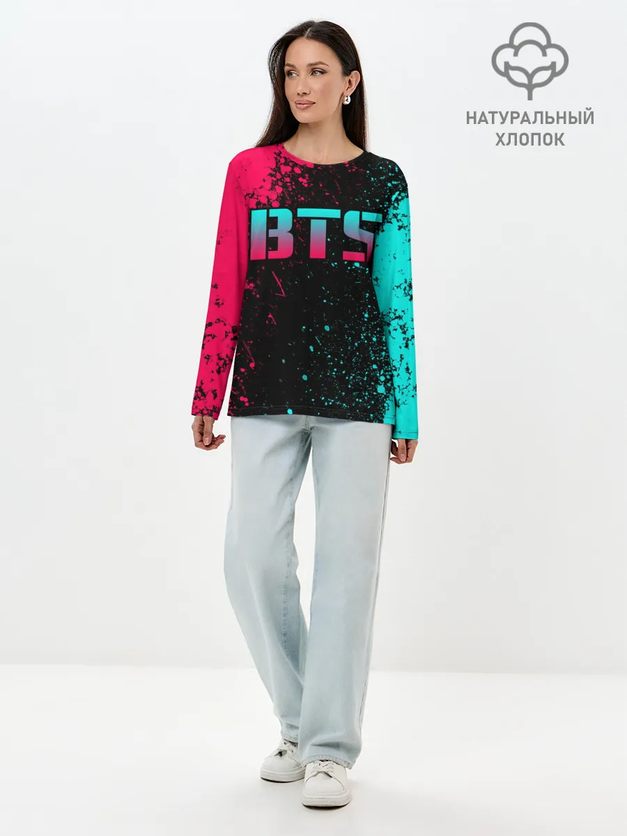 Лонгслив женский. Хлопок / BTS