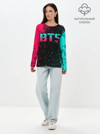 Лонгслив женский. Хлопок / BTS