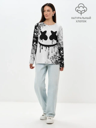 Лонгслив женский. Хлопок / Marshmello