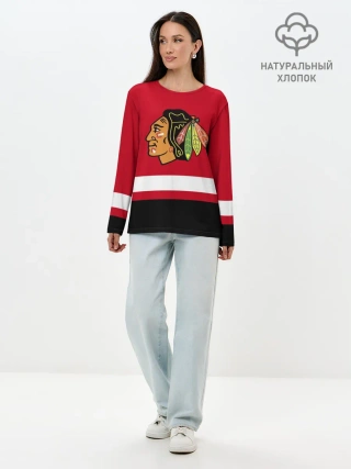 Лонгслив женский. Хлопок / Chicago Blackhawks