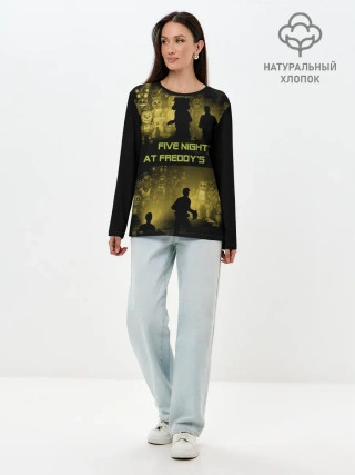 Лонгслив женский. Хлопок / Five Nights at Freddys