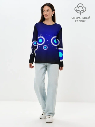 Лонгслив женский. Хлопок / Молекулы