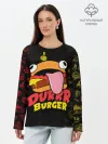 Лонгслив женский. Хлопок / Fortnite Durrr Burger