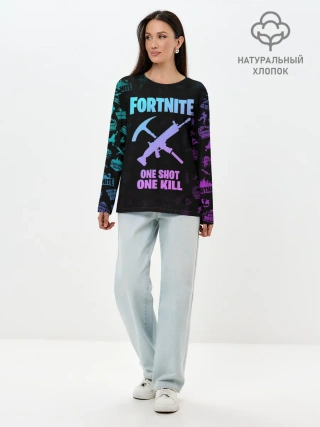 Лонгслив женский. Хлопок / FORTNITE