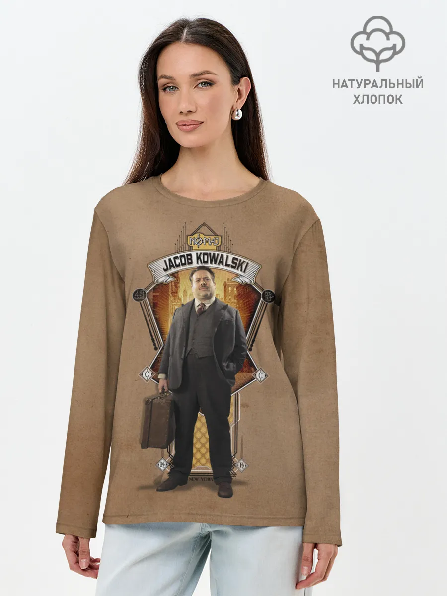Лонгслив женский. Хлопок / Jacob Kowalski