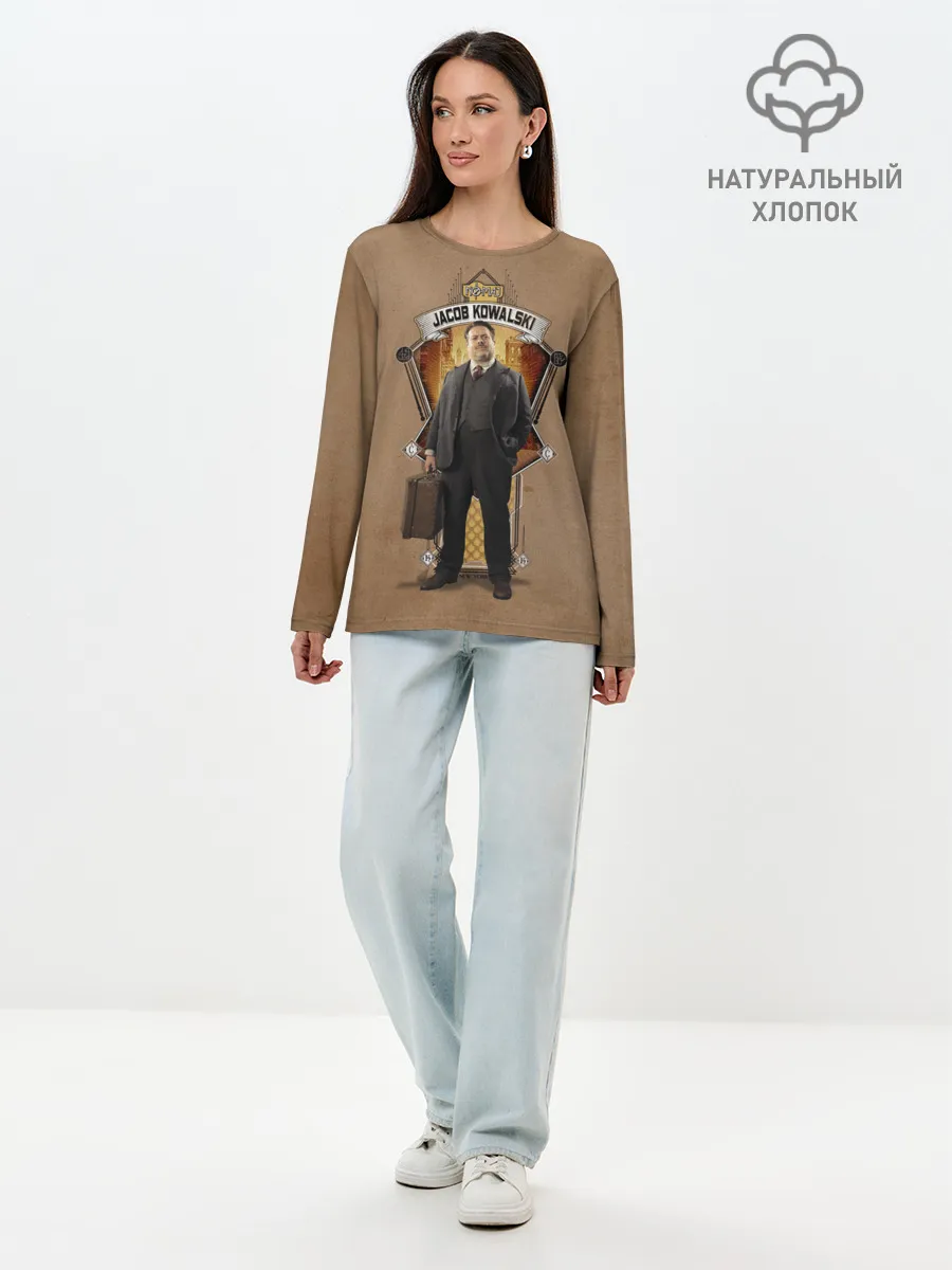 Лонгслив женский. Хлопок / Jacob Kowalski