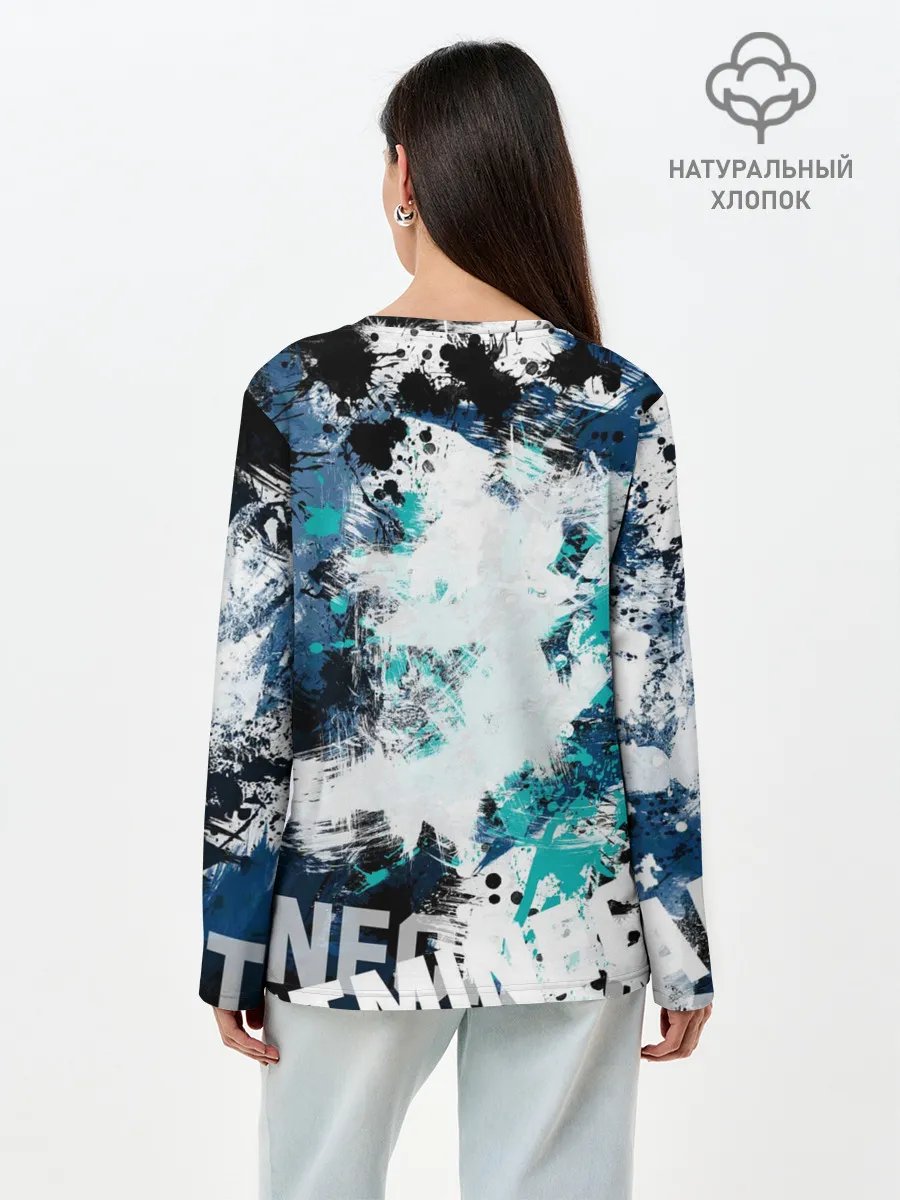 Лонгслив женский. Хлопок / Minecraft / Майнкрафт