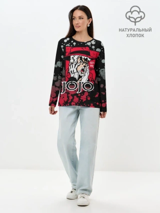 Лонгслив женский. Хлопок / Приключения ДжоДжо