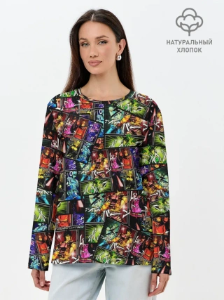 Лонгслив женский. Хлопок / JoJo Bizarre Adventure