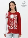 Лонгслив женский. Хлопок / Im on the highway to hell AC/DC